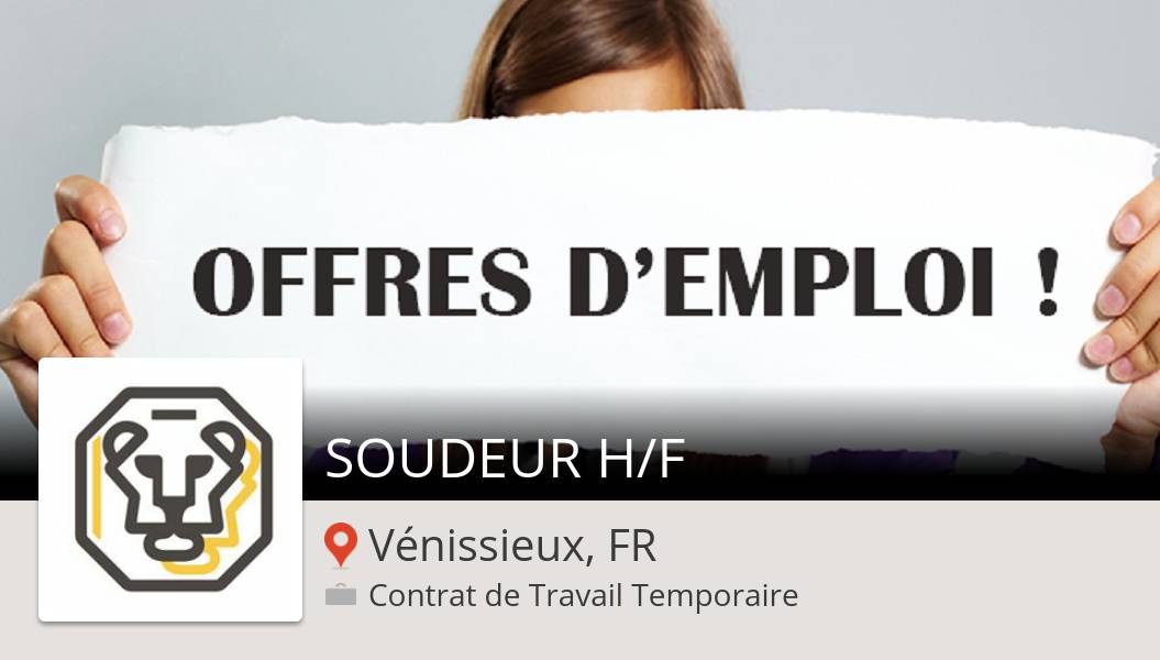 SD701042's tweet photo. #LeaderIntérim recrute un(e) SOUDEUR H/F, postulez dès maintenant ! (#VénissieuxFR) #job https://t.co/fVeDvqubz3 #LeaderRecrute #GroupeLeader #Emploi #Recrutement #OnRecrute #Travail https://t.co/EIAg0veohX