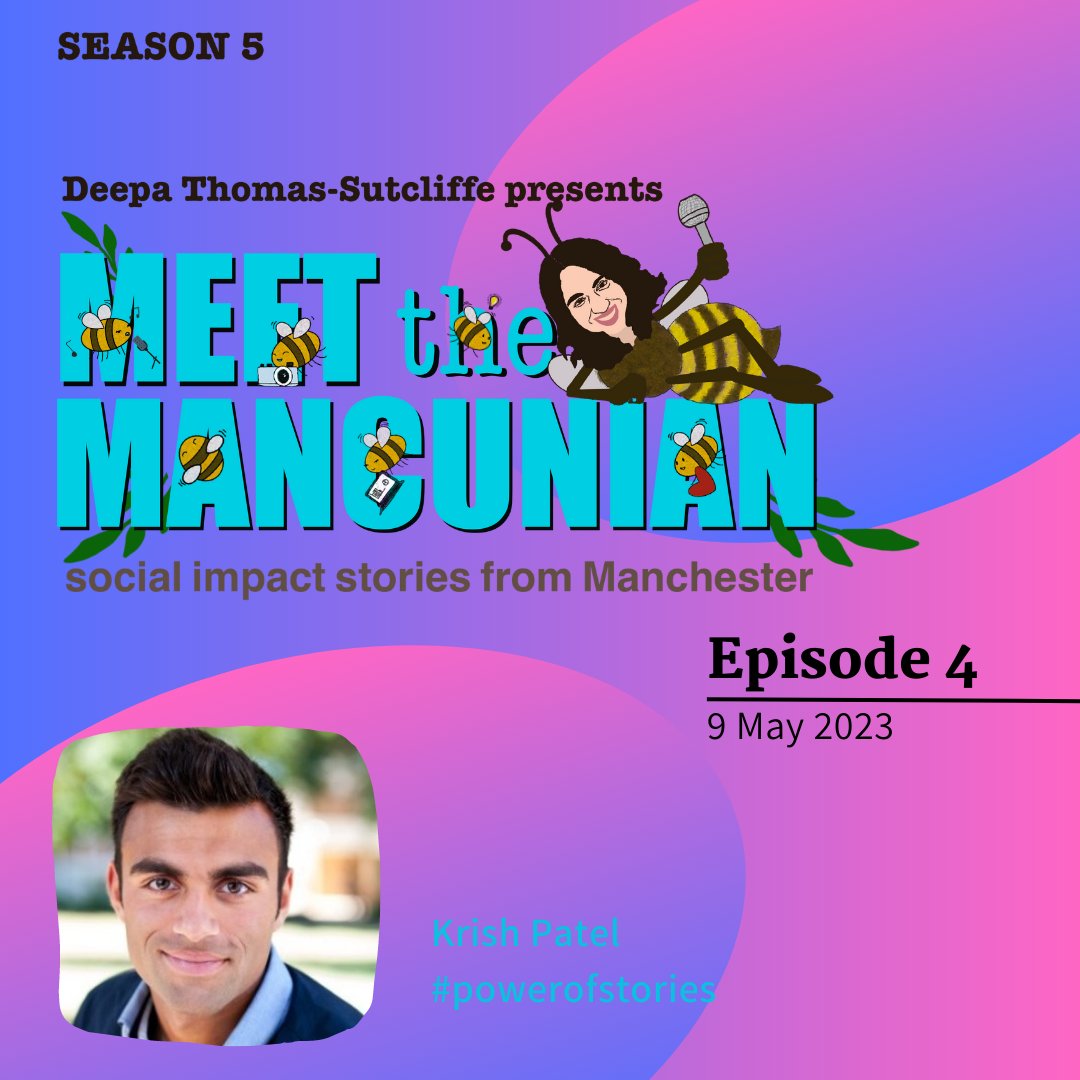 🧵Presenting Season 5, Episode 4 of the #MeettheMancunian #podcast #mancunian #manchester #powerofstories #inspirechange #community #manchester #mancunian 
the Meet the Mancunian podcast talks to Krish Patel, Founder, @talestoinspire Listen at meetthemancunian.co.uk/s5e4