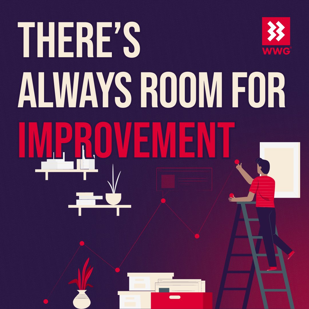 Whether you're a startup or an established business, there are always ways to improve your technology and user experience.
WWG can help you with everything from web development to mobile app design and more.

#WWG #TechImprovement #UserExperience