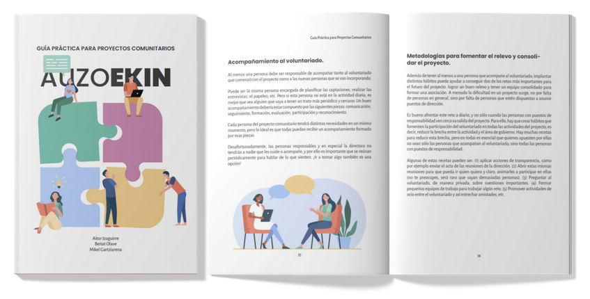 Gaur, <a href="/IzaguirreAitor/">Aitor Izaguirre</a>, @BenatOlave eta <a href="/MikGartziarena/">Mikel Gartziarena</a> egindako "Gida" hau partekatzen dugu, gizartea edo ingurumena eraldatu nahi duten pertsonei zuzendutako #ProiektuKomunitarioak garatzeko.
Irakurtzera animatzen zaituztegu! 👉 bit.ly/3LNkY1R