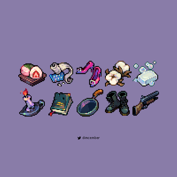 Some light and dark 32px icons from an icon study I've been doing for a few months #pixelart