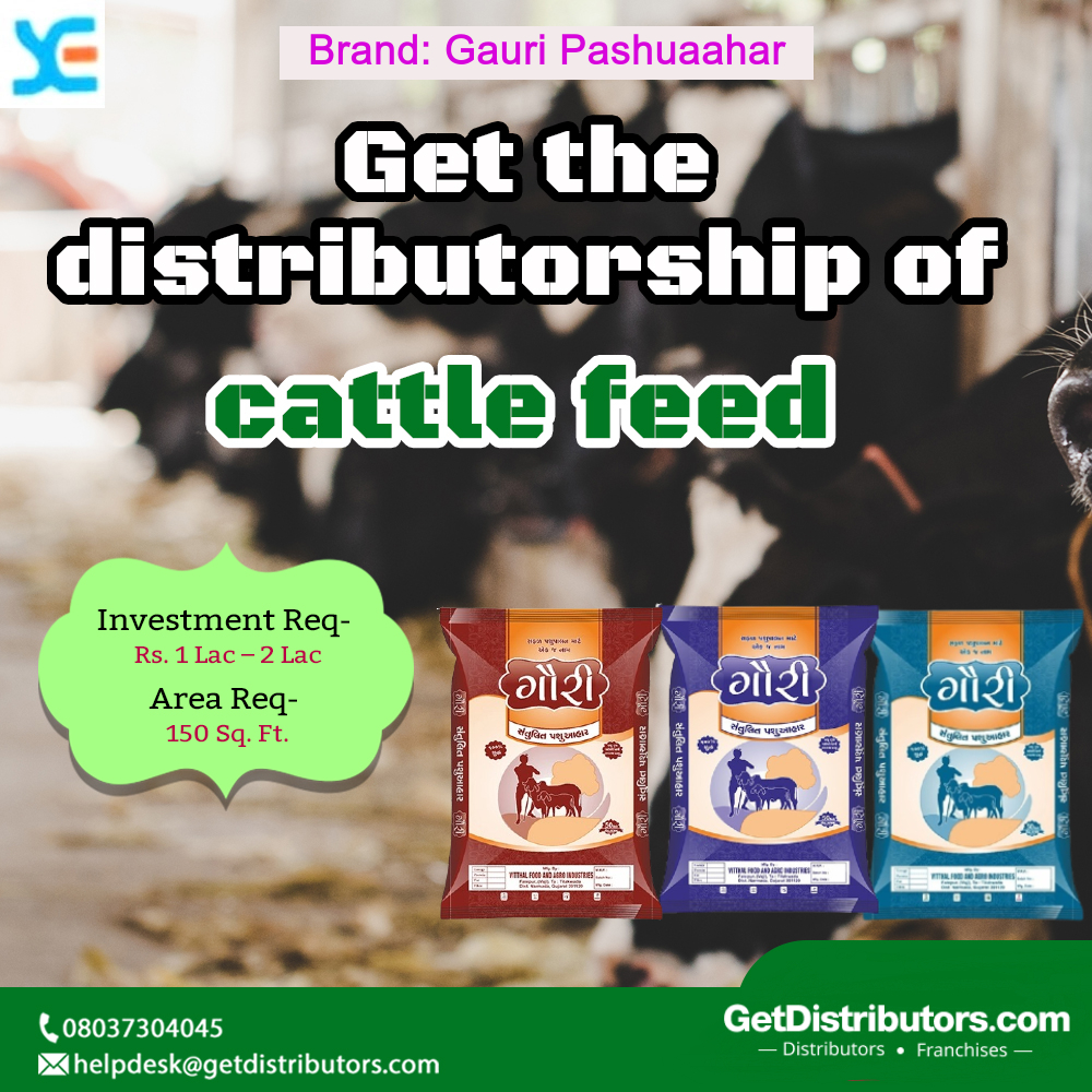 Avail the #distributorship of #CattleFeed under the brand name Gauri Pashuaahar. 
Complete details 👉 bit.ly/3LKk06H

#Distributors #Dealers #Wholesalers #Dealership #AppointDistributors #GetDistributors #Suppliers #Traders