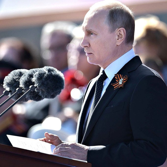 President #Putin: Our moral duty today is to reverently safekeep traditions of friendship & mutual help inherited from our fathers & grandfathers, 
to prevent distortion of historical truth about the #GreatPatrioticWar and 
the justification of Nazis & ideological successors