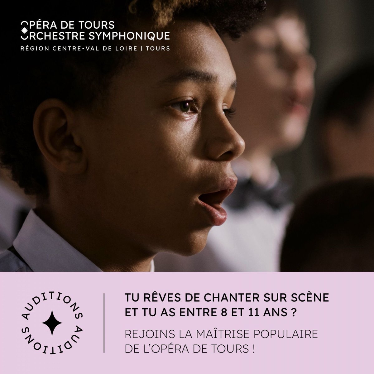 🧒 Maîtrise populaire
🎵 Nouvelles auditions saison 2023-2024

Des séances de chant et d'expression scénique ont lieu tous les mercredis (hors vacances scolaires) de 14h à 15h30, de septembre 2023 à juin 2024. 

ℹ️ Pour participer aux auditions, par ici : operadetours.fr/fr/l-actualite…