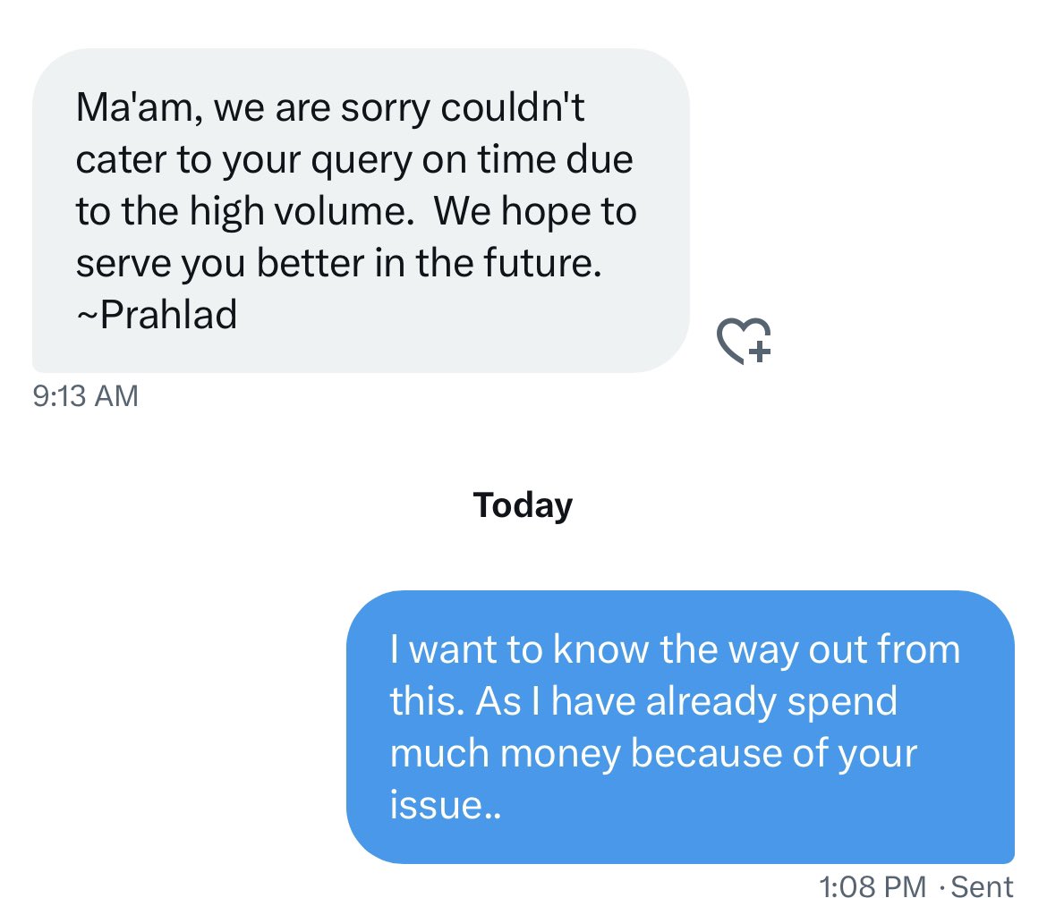 MissCogent's tweet photo. I am not sure why do you called this solution because you didn’t help me out. You just passed your statement and that is not solution. Would appreciate the solution not apology. @IndiGo6E @IndigoCEO @DGCAIndia https://t.co/fQhj5Q7d1C