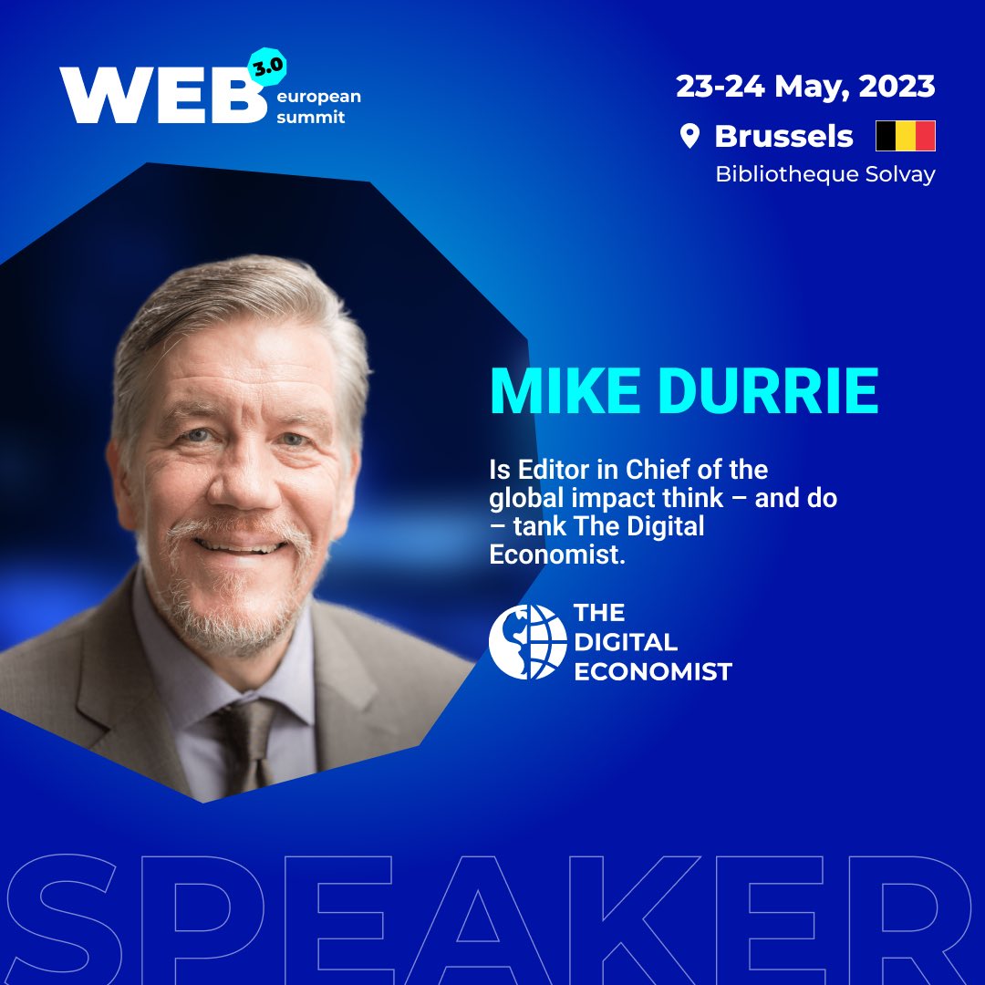 Meet the next #Web3eurosummit speaker – Mike Durrie, Editor in Chief of the global impact think – and do – tank <a href="/econ_digital/">The Digital Economist</a>.

Apply here to join the #web3 Summit: web3eurosummit.eu

#EW3S