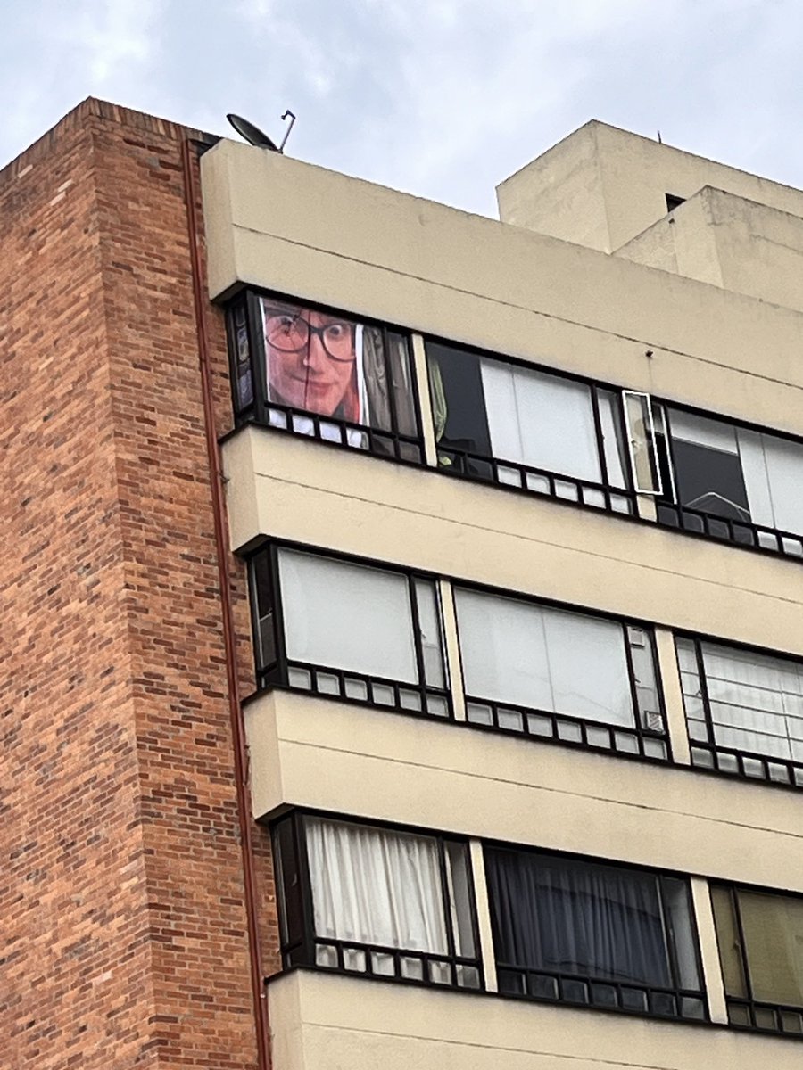 What's more ridiculous than a cover with your face on it as "merch"?

One of your spectators who buys it and displays it in his window in his apartment tower.

There are people in Colombia who must be confused rare.