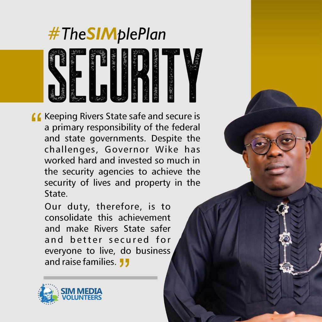bobbyemmanuel2's tweet image. THIS IS #theSimplePlan of @SimFubaraKSC .

A secured Environment is an Environment for a viable Economy. 
Amaopusenbo Sir Siminialaye Fubara(KSc, DSSRS) will do more.
@OfficialPDPNig @SimVolunteers 

#SimMediaVolunteers