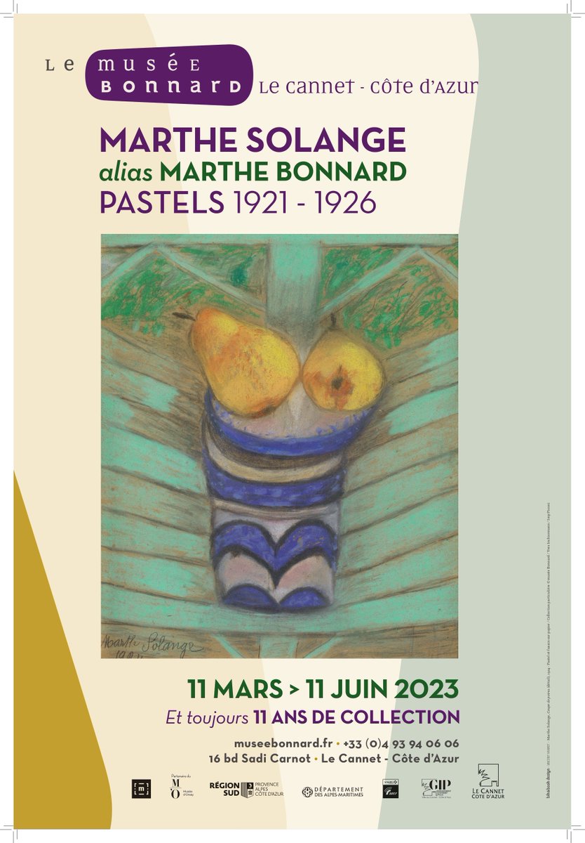 actualites_nrv's tweet image. Le @MuseeBonnard du #Cannet expose l&apos;œuvre méconnue de Marthe Solange, muse et épouse de Pierre Bonnard. Une quarantaine de pastels révèlent l&apos;œuvre singulière et inattendue, de l&apos;énigmatique artiste peintre. 
@franceinfo_cult #CotedAzurFrance #Nice #Nice06