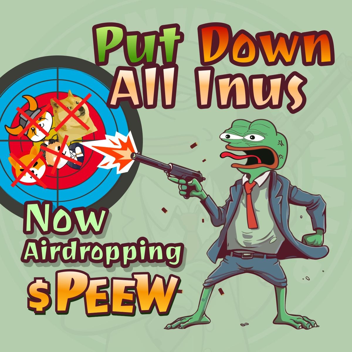 $PEEW is going wild, claim 500,000 $PEEW airdrop now on Arbitrum. 

Stand with Frog, Stand with Fortune!
Airdrop link: peew.vip/airdrop

#PEPE #FLOKI #memecoin #AIPEPE