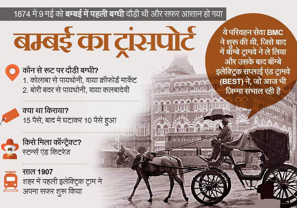 VSK_SAU's tweet photo. मुंबई म्युनिसिपल कॉर्पोरेशन की और से पहली ट्रांसपोर्ट सेवा 9 मई 1874 को प्रारंभ हुई थी. https://t.co/SYIGQerRIL