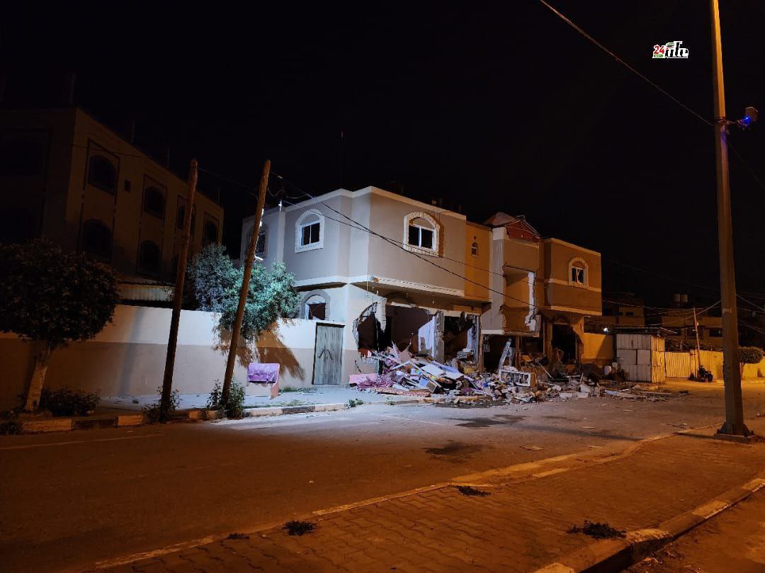 Timesofgaza's tweet photo. The house that was targeted by lsraeli warplanes in a series of airstrikes targeting Gaza Strip during which 12 were killed and 20 others injured. https://t.co/9M88Z0h5tp
