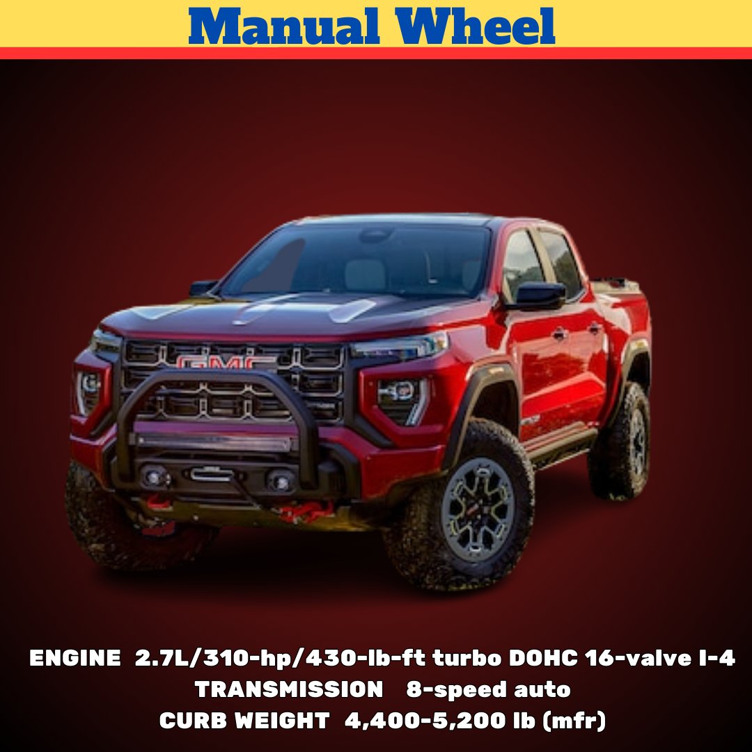 ManualWheel's tweet image. 2023 GMC Canyon
#manualwheel