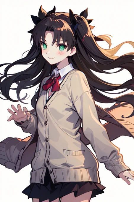 遠坂 凛 カーディガン風 01 (AIイラスト)