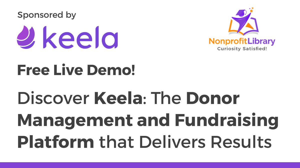 Are you joining us?! 🥰 Increase productivity, centralize data, and raise more with the CRM designed specifically for the nonprofit industry!

See you at 1:00 PM ET➡️nonprofitlibrary.com/video/discover…