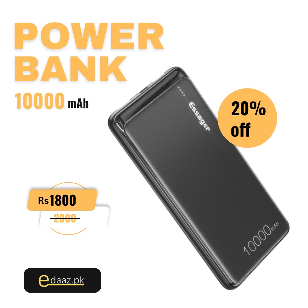 edaaz_pk's tweet image. Power bank
10000mah
100% authentic
Price 1800

#edaazpk #edaazpakistan #edaazislamabad #onlineshopping #edaaz #powerbank