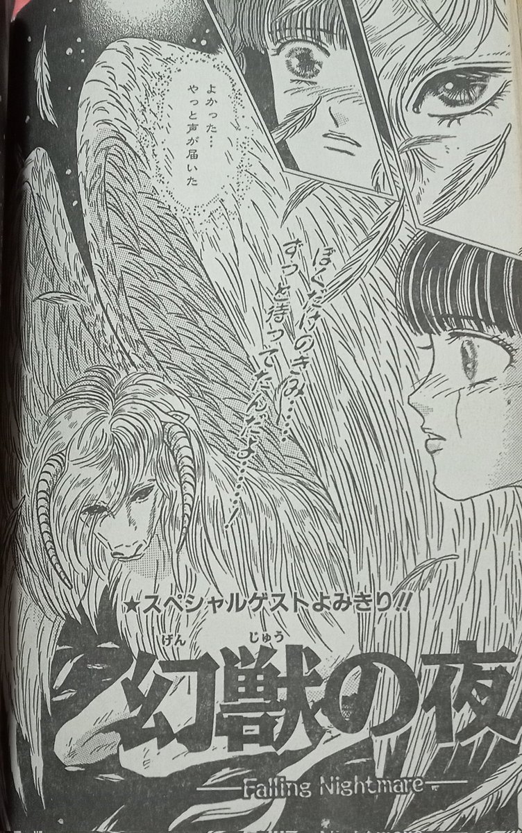 割りと存在する単行本未収録の日菜さちこ作品の一つ「幻獣の夜」絵の幻