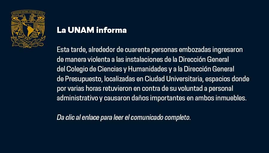 #BoletínUNAM La UNAM informa &gt; bit.ly/41jthbN