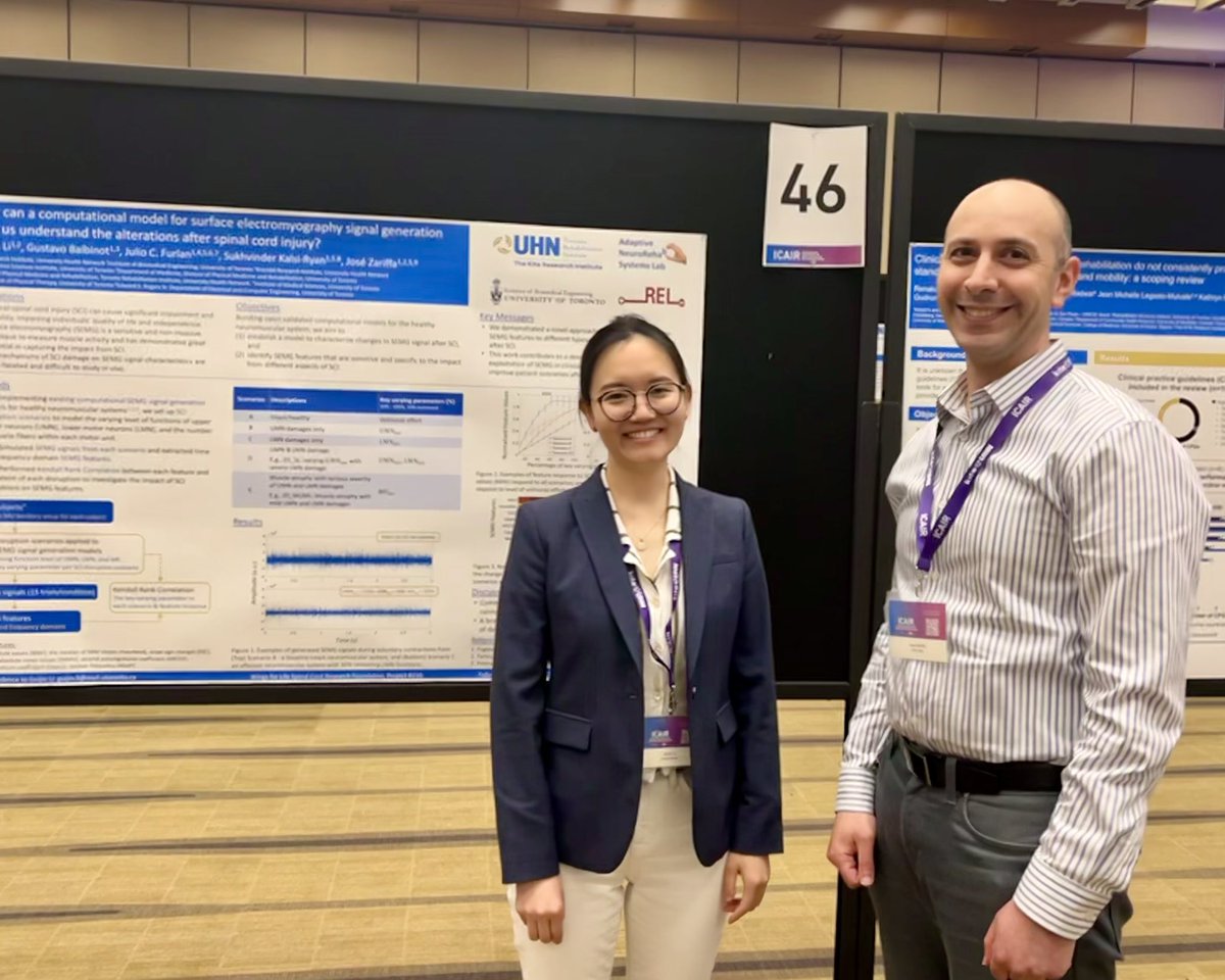 LiGuijin's tweet photo. Had to take a pic with my first *physical* poster in my PhD 💁🏻‍♀️ Thanks the tireless team @KITE_UHN &amp; @RSIUofT for the great experience 💜
Special thanks to @JoseZariffa for continuously being the best supervisor ever! 
And ofc can’t leave #ICAIR2023 w/o taking a pic with Dr. P 😬 https://t.co/qq9MV0svTz