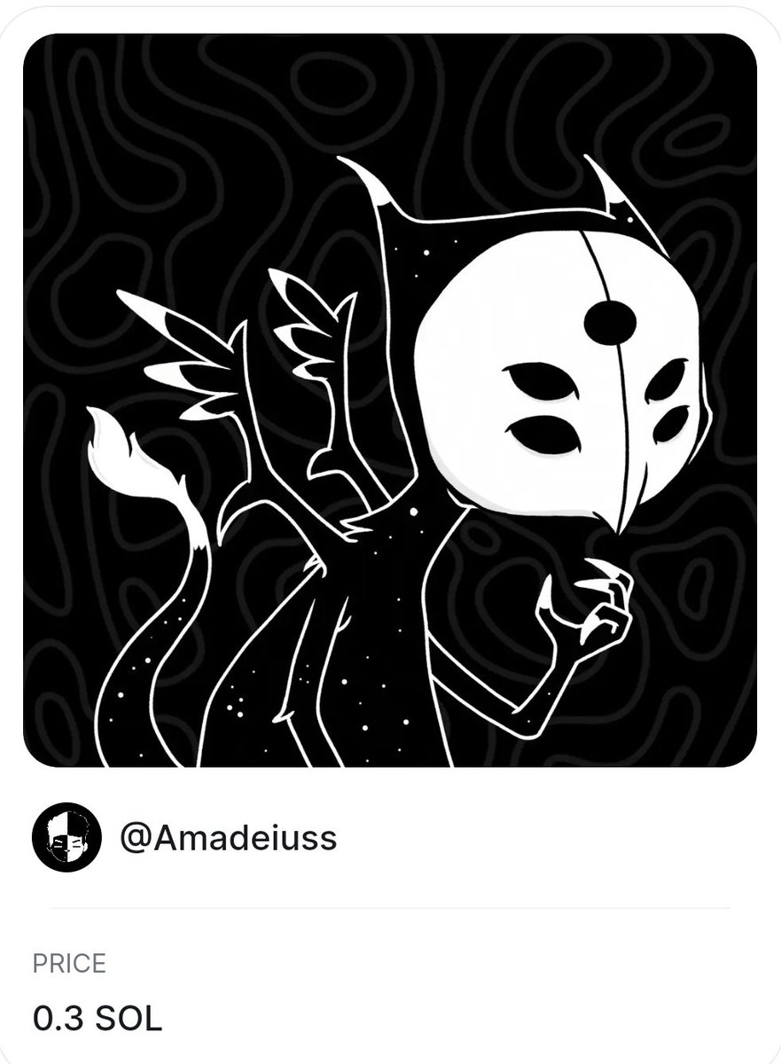 Goodmorning, Solana⚫⚪

Noe is now waiting for you

⚫The Critters - Hades
⚪Buying Price : 0.3 sol

Link  below ⬇️
#Solana #SolanaNFT #NFT