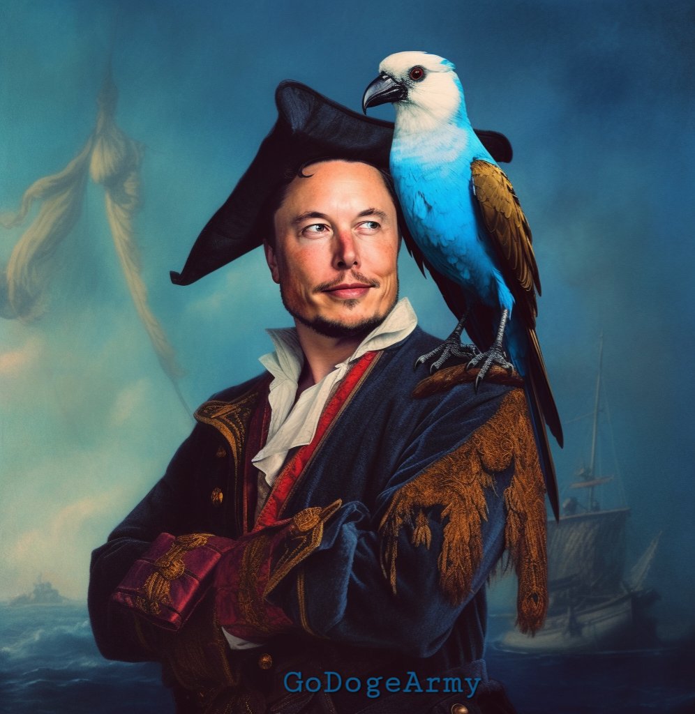 GoDogeArmy's tweet image. Ahoy, me hearties! As the new Twitter captain, I&apos;m setting sail towards a more user-driven platform, where everyone&apos;s voice is heard and trolls walk the plank. Hop aboard, me mateys, and let&apos;s make Twitter an awesome place to be. #TwitterCaptain #UserDriven 🏴‍☠️🦜⚓️ @elonmusk