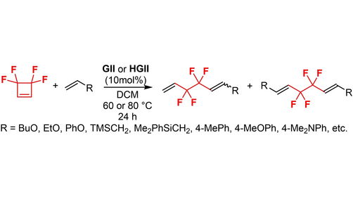 Non-Symmetrical Tetrafluoroalkadienes Synthesized by ROCM of 3,3,4,4-Tetrafluorocyclobutene (Rybackova et al.) onlinelibrary.wiley.com/doi/10.1002/ch…