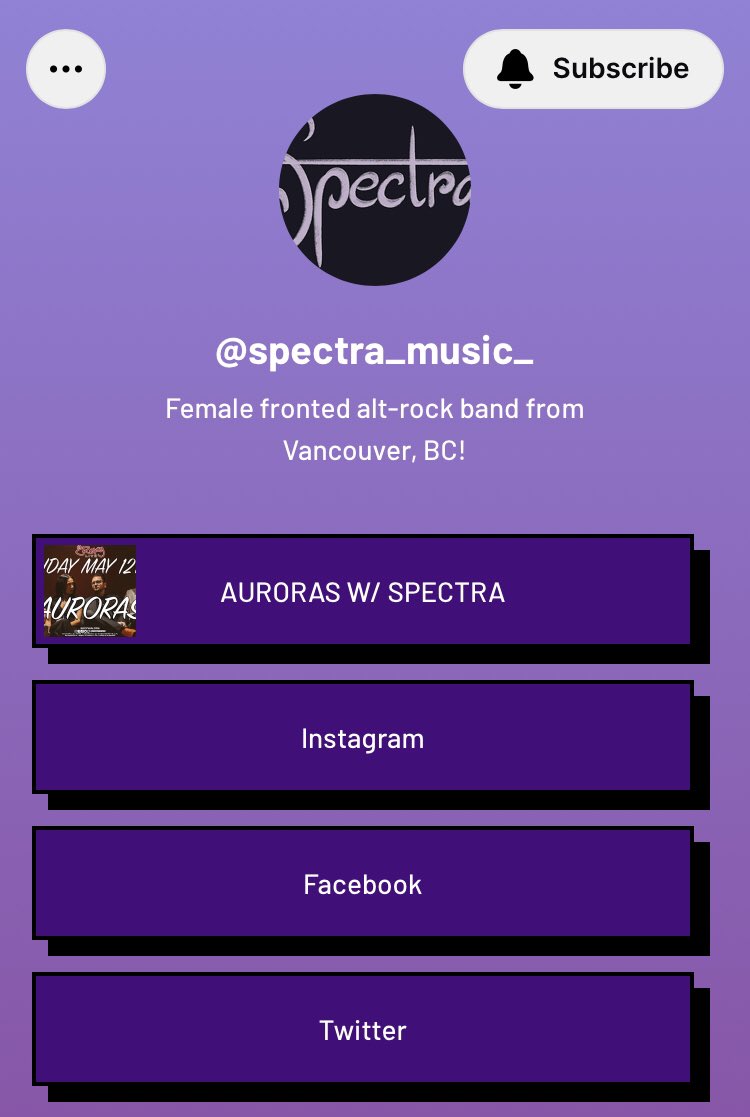 spectraband97's tweet photo. Want to buy tickets to a gig quick? Check out our pretty little link tree! Link in our bio, on all of our platforms 🖤

#band #linktree #tickets #spectra #spectramusic #rockband #vancouverband #yvrband #musicgroup #femalefronted https://t.co/FeLN2bh1tL