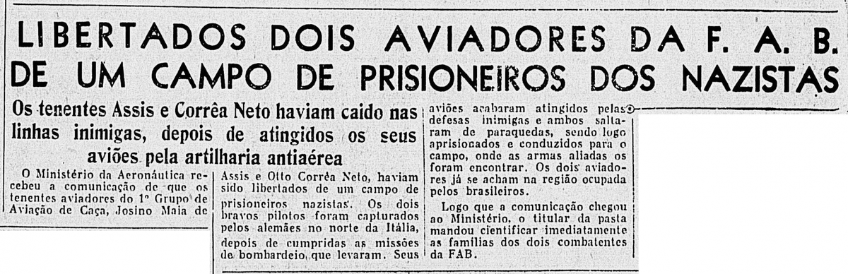 sentandoapua's tweet photo. Notícias da 2ª Guerra: 09MAI1945-Libertados dois aviadores da FAB de um campo de prisioneiros dos nazistas https://t.co/8OZkH0FsH0
#MAI45 #ANoite #WWII #FAB #prisioneiros #libertados https://t.co/MnaZZhYcbv