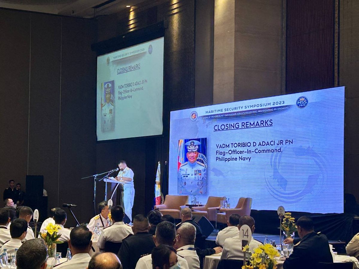 VADM ADACI PN: “May we continue to work together in synergizing our efforts to build a peaceful, stable, and prosperous Southeast Asia for all.” #MSS2023 #125thPNAnniversary #17thANCM