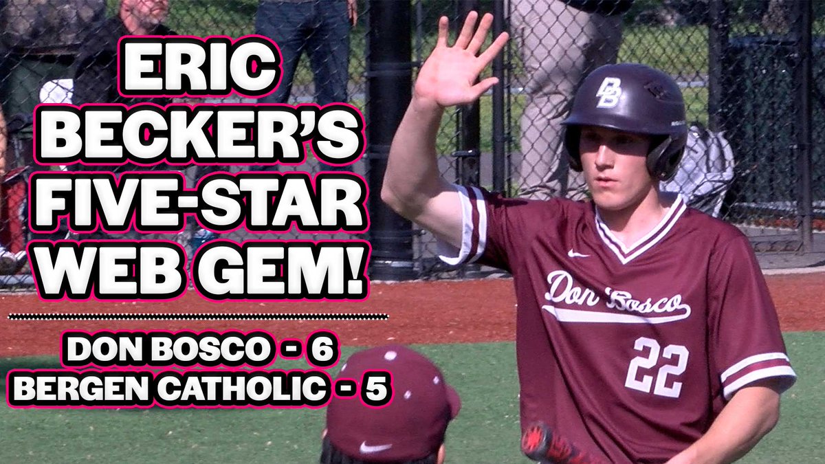 "I saw Superman go flying..."

Eric Becker's web gem in the bottom of the seventh inning was the play of the game - and maybe the play of the year - as Don Bosco Prep defeated rival Bergen Catholic on Monday.

Watch the FULL highlights ⬇️

📽️: jerseysportszone.com/watch-monday-5…