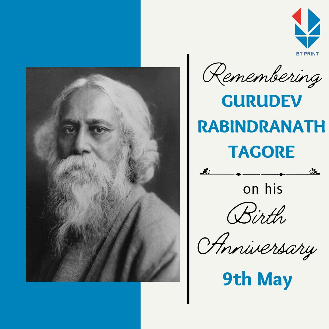 bt_pkg's tweet image. Wishing you a very happy Rabindra Jayanti from BT Print !
Let us celebrate the birth anniversary of the great poet and philosopher, Rabindranath Tagore, and embrace his teachings of love, compassion, and creativity.
#RabindraJayanti #Tagore #batchcodingmachine #BTPrint