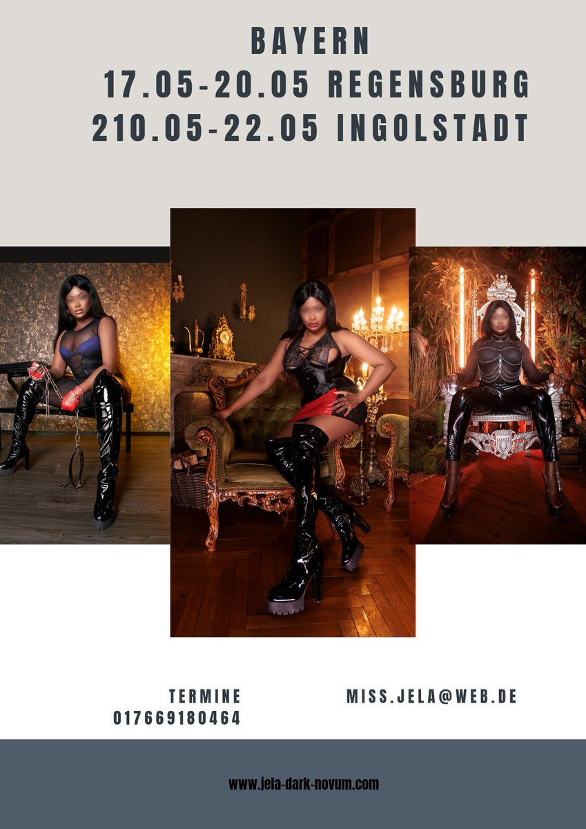 Nächste Woche bin ich in Regensburg und dann in Ingolstadt im Studio Fröhlich.
Freue mich auf dich.

Termine schriftlich unter:
017669180464