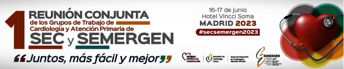 📡TE ESPERAMOS

✅I Reunión conjunta de GdT de Integración Cardiología y Primaria de la SEC y GdT de Hipertensión y Enfermedad Cardiovascular de SEMERGEN

🤝cardiólogos↔️médicos de familia

📆16-17 Junio

🔗reunionconjuntasecsemergen.com

<a href="/secardiologia/">Soc Esp Cardiología</a> <a href="/SEMERGENap/">SEMERGEN | Médicos de AP #SEMERGEN25</a> <a href="/gt_hta/">Gt.HTA y ECVSEMERGEN</a> <a href="/luisrpadial/">Luis Rguez. Padial</a>