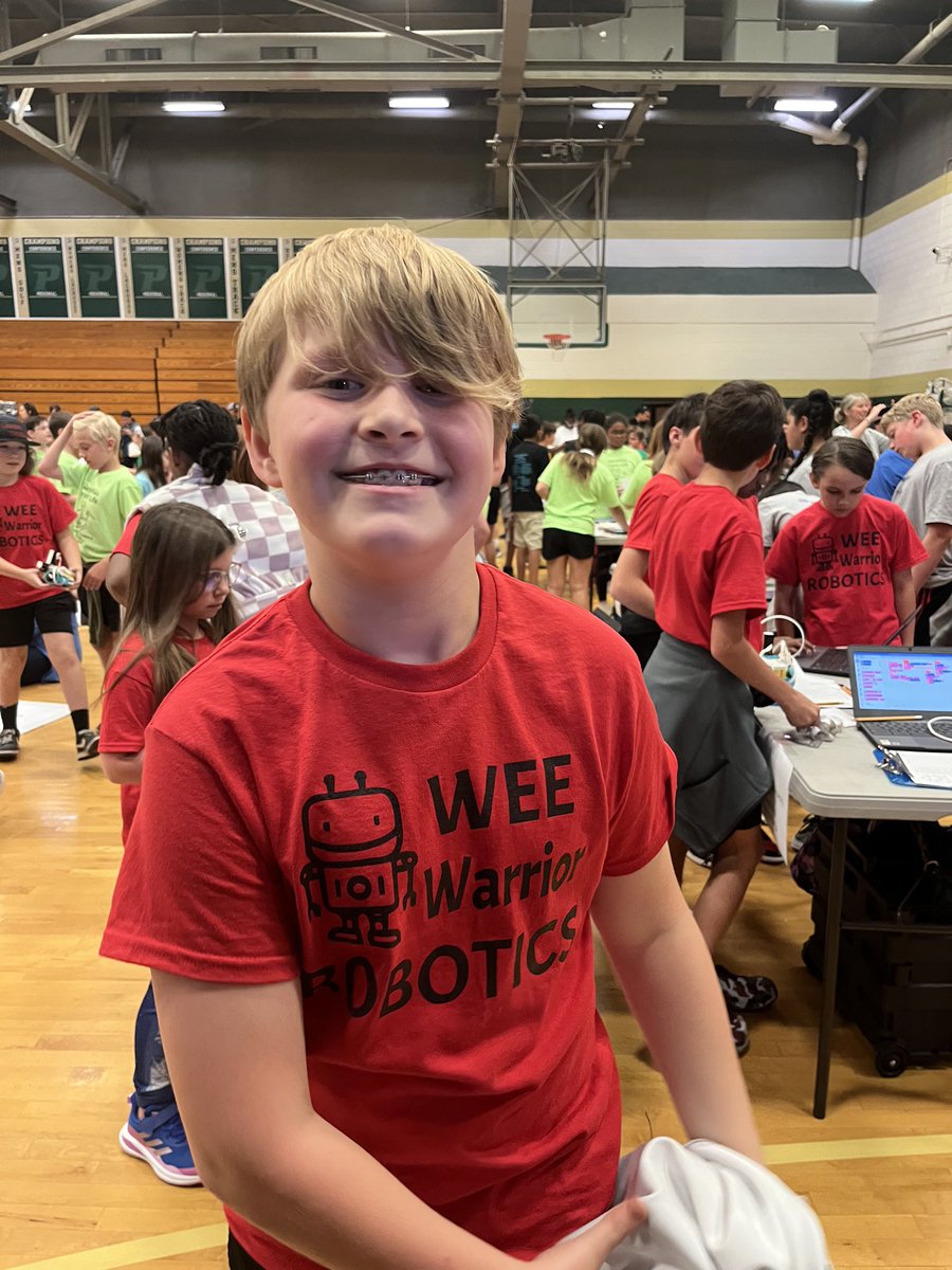 perkinspieces's tweet photo. Super proud of my WEE Warrior leader and his whole team at the Robotics Showcase. His coach Mr. Allred was awesome 👏🏻 I truly believe every district needs @K5engineers !! @WeeWarriors @lockamy_kathryn https://t.co/nAqswPYMhy