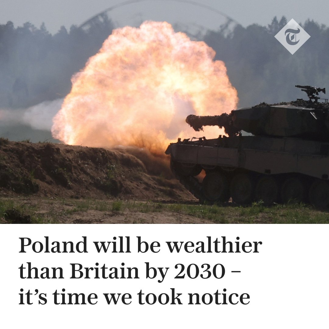 Telegraph's tweet image. 🇵🇱 On its current path, Poland is on track to become wealthier than Britain by 2030 thanks to a post-communist economic miracle. The country has become a hotbed for future-facing industries like tech

Read the full article here ⤵️
telegraph.co.uk/business/2023/…