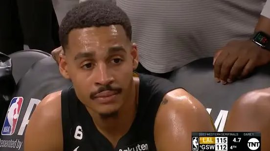 JORDAN POOLE WOKE UP FEELING DANGEROUS 😳😳😳

0 points  💦💦💦

0-4 FG  🔥🔥🔥

2 turnovers  💯💯💯

0 courtside baddies impressed  😈😈😈