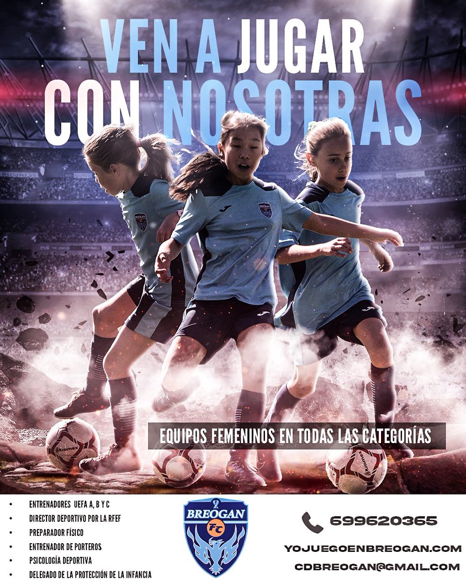 Cdbreogan's tweet image. PUERTAS ABIERTAS FEMENINO

Único Club de #distritoSalamanca #distritoCiudadlineal con equipos femeninos en todas las categorías.

No importa edad o nivel ¡Te estamos esperando!

Ven a probar sin compromiso, inscríbete en nuestra web: yojuegoenbreogan.com/campana-de-inf…

#yojuegoenBreogán