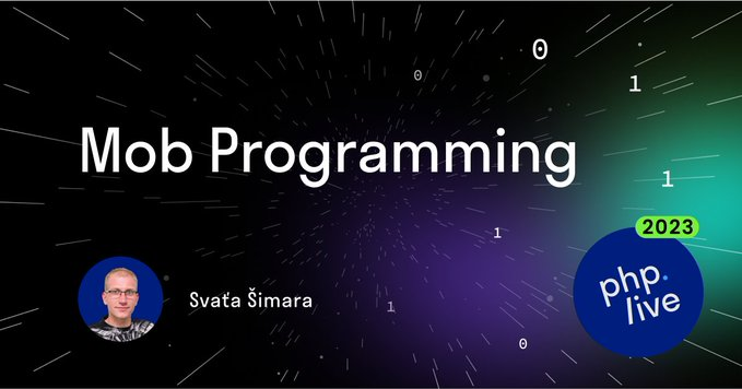 svatasimara's tweet image. Tento pátek (12.5.) budu v Ostravě povídat o #mobprogramming
Ať už PHP nebo jakýkoliv jiný jazyk - Mob je pro všechny!
