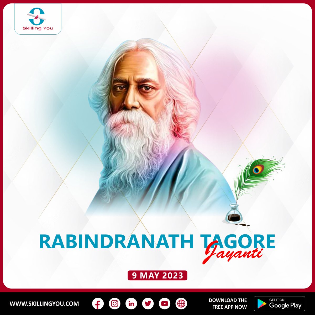 Let us celebrate this occasion of Rabindranath Tagore Jayanti by promising ourselves to read more of his creations to keep them alive for generations to come.✨
.
.
.
.
.
#rabindranath #rabindranathtagorejayanti #tagore #rabindranathtagore