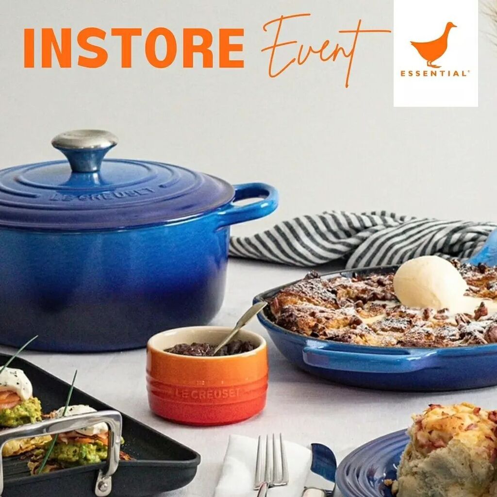 Le Creuset In Store Event
.
Join Sofia from @lecreusetanz  for a cooking demonstration celebrating the release of the new colour Azure 💙
Details:
When: Thursday 18 May, 5.30 -7.30pm
Where: The Essential Ingredient Prahran, Elizabeth Street South Yarra, next to @prahranmarket…