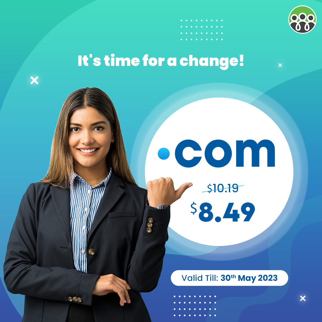 ConnectReseller's tweet image. Get a .com domain for only $8.49 till 31 May 2023. Reserve and start reselling the domain that has been available since inception.

#dotcom #comdomain #domain #business #change #digital #online #startup #ConnectReseller