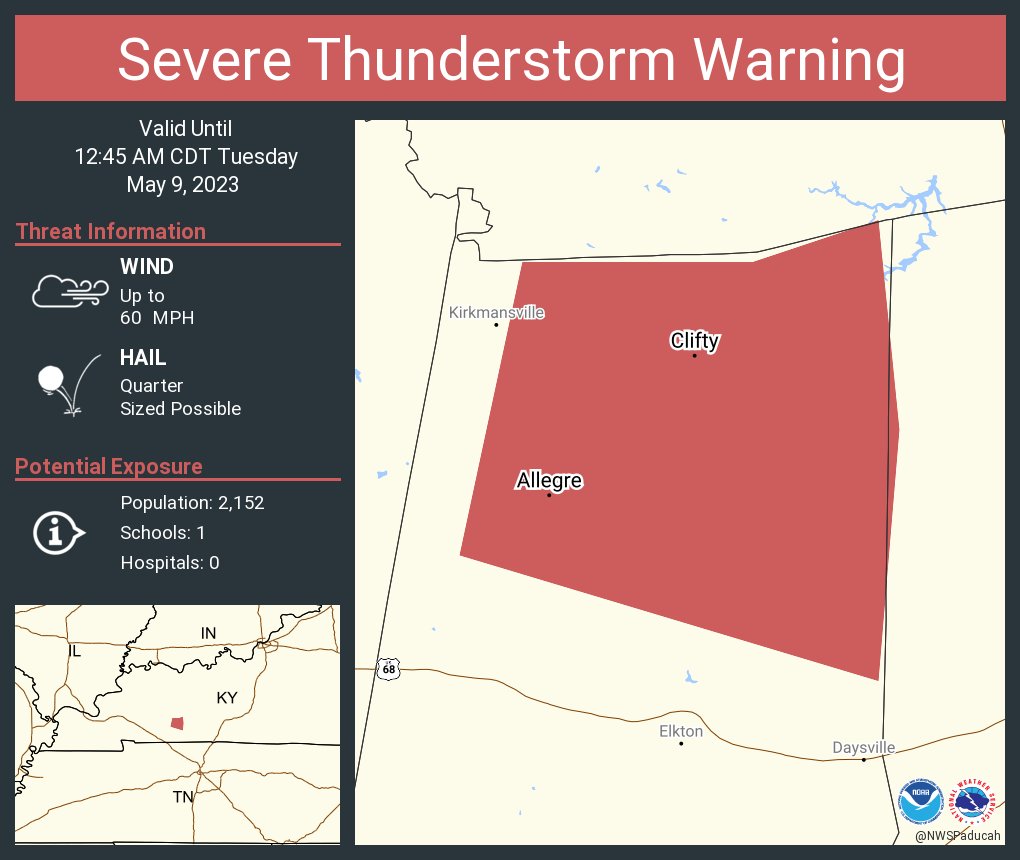 NWS Severe Tstorm on Twitter "Severe Thunderstorm Warning including