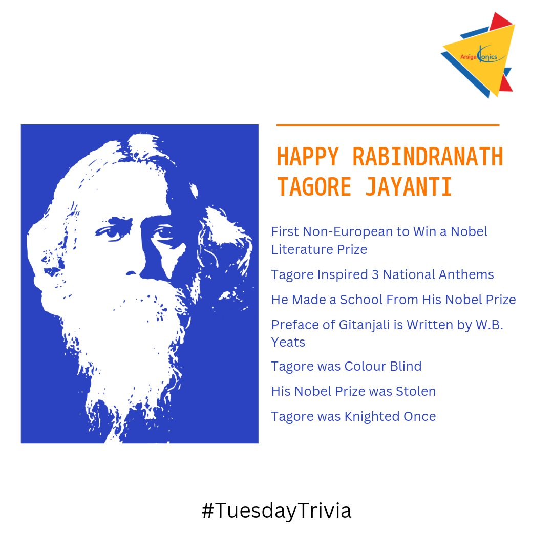 ArsigaKonics's tweet image. “A lamp can only light another lamp when it continues to burn in its own flame.”
As we celebrate Rabindranath Tagore's birth anniversary, Let us walk through the lane of his mesmerising works.
# #rabindranathtagore #elearningdevelopment #learningmodule #learningtechnique