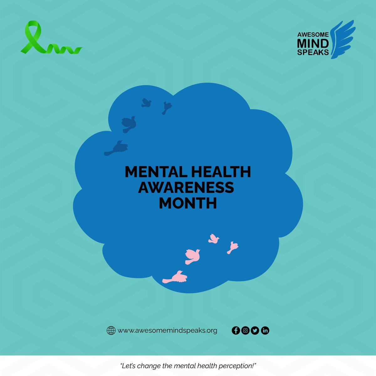 Awesome Mind Speaks will honor this mental health awareness month through running a social media campaign to share information, create awareness on different mental health topics and start up friendly mental health conversations among young people.Don't miss it #ToHelpMyAnxiety