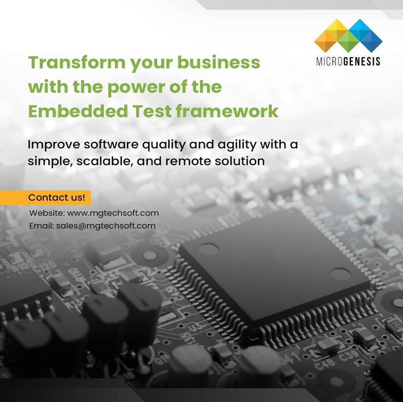 Mgtechsoft's tweet image. Transform your business with our Embedded Test Framework! Automate testing for greater accuracy and speed. Contact us at sales@mgtechsoft.com for more information!
#EmbeddedTesting #TestFramework #Automation #Testing #MicroGenesis