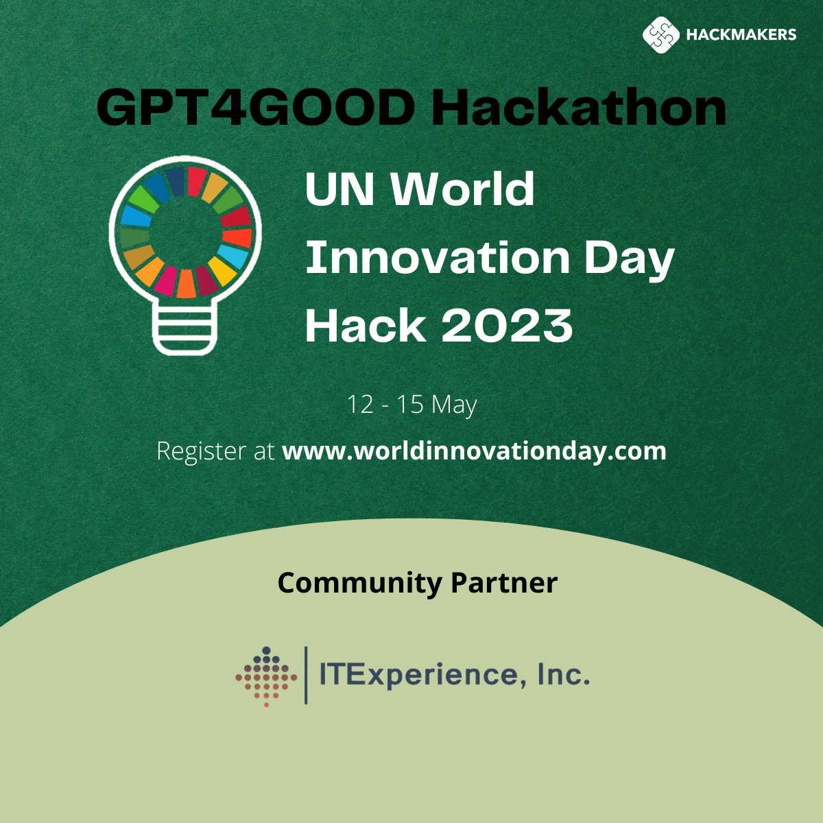 ItexperienceI's tweet photo. Register and attend the #worldinnovationday Hackathon 2023, happening globally

ITExperience is proud to be collaborating in this year's epic competition.
🌏 Last year, over 2,000 people competed from over 100 universities in 40 countries alongside @UNESCO and @UNEP
#hackmakers https://t.co/fwwFgmlT9M
