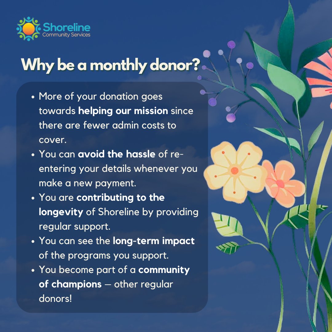 ShorelineSD's tweet photo. 🌸 It's Spring! 🌸 The time of the year for growing and blooming. The time of year that we look to grow our Monthly Donor Community. Join our “Spring Into Giving” campaign! Become a Monthly Donor at https://t.co/fWnCD58gq1 💐 https://t.co/RFOHcYp0DF