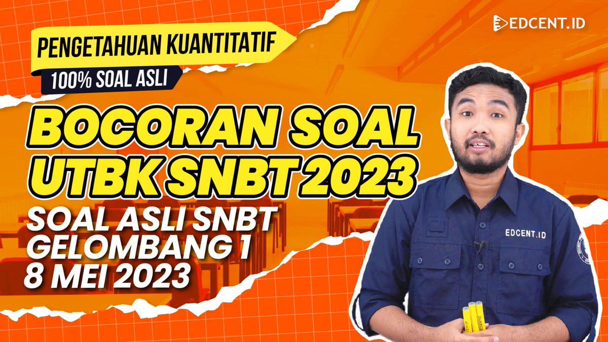 EdcentId's tweet image. [SOAL UTBK SNBT 2023 PENGETAHUAN KUANTITATIF] ❗️❗️

Jangan ketinggalan soal asli utbk 2023 Pengetahuan Kuantitatif.

Cek 👇👇

youtu.be/IxUuQ53PTqw

#soalutbk #utbk2023 #soalutbk2023 #snbt #snbt2023