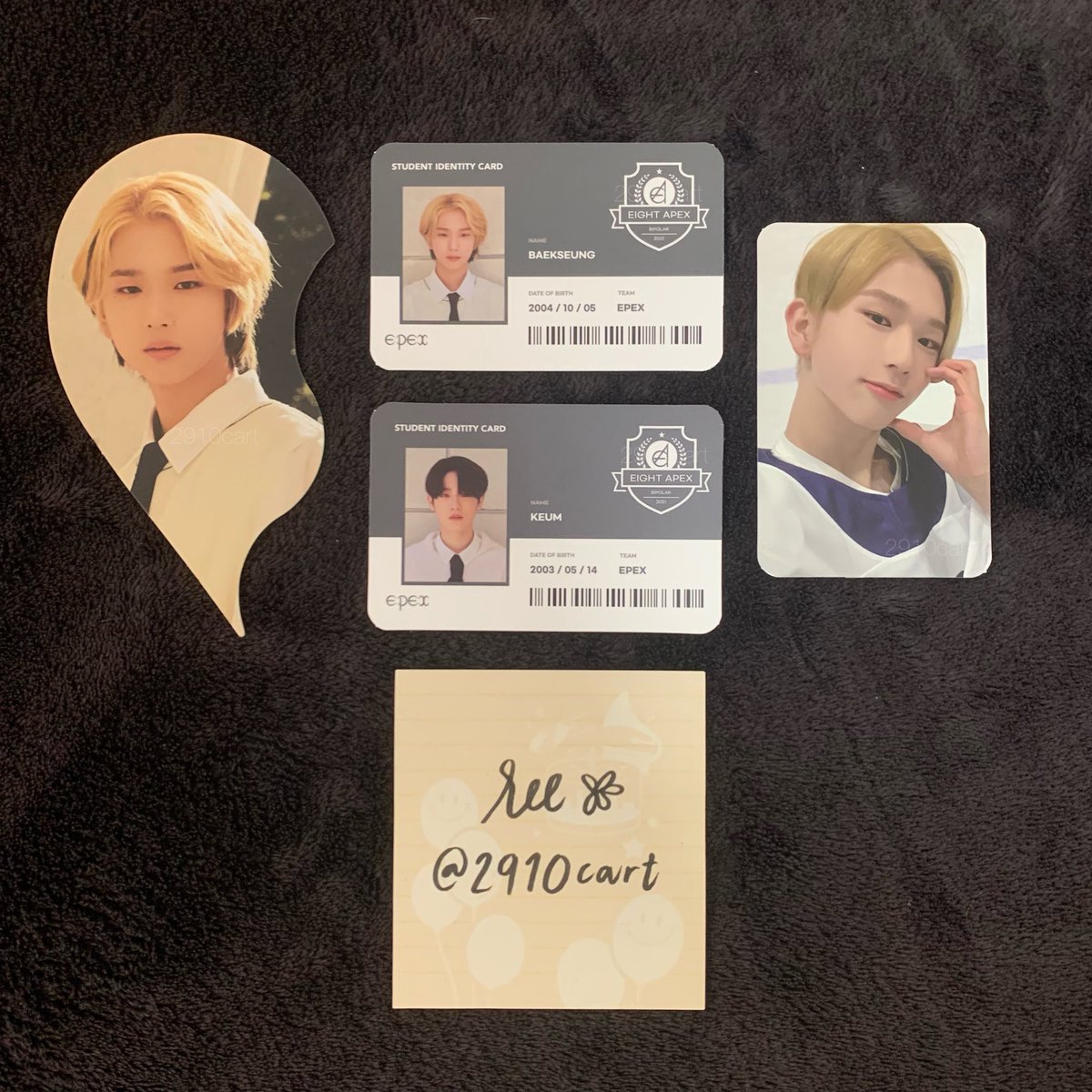 🏷 #2910cartsells | epex album inclusions

— PHP 50 ea (sf & pf excluded)
— mint condition with minimal scratches

🔖 wts lfb ph only rt official bipolar prelude of anxiety love photocard id message card reality companion baekseung keum donghyun