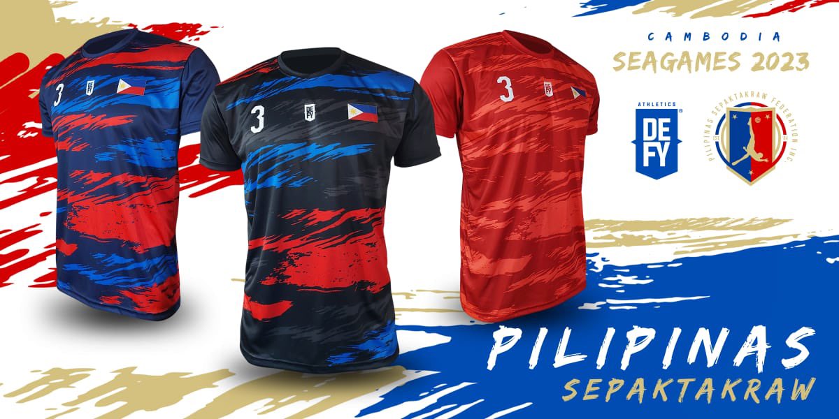 defy_ph's tweet photo. LABAN PILIPINAS π΅ππ
The Philippines SepakTakraw Athletes are set to battle it out at the 2023 Sea Games in Cambodia
Jerseys are designed and produced by @DEFY_Sagan and Defy Athletics
#SeaGames2023 #SurpassLimits #DEFY https://t.co/7oLP4Gig54